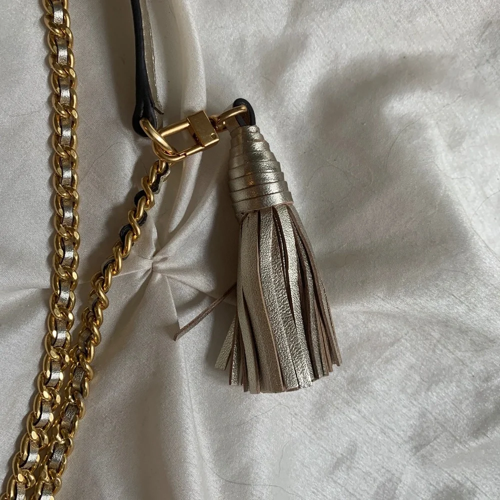 Tory Burch Gold Small Fleming Leather Handbag - Picture 5 of 13